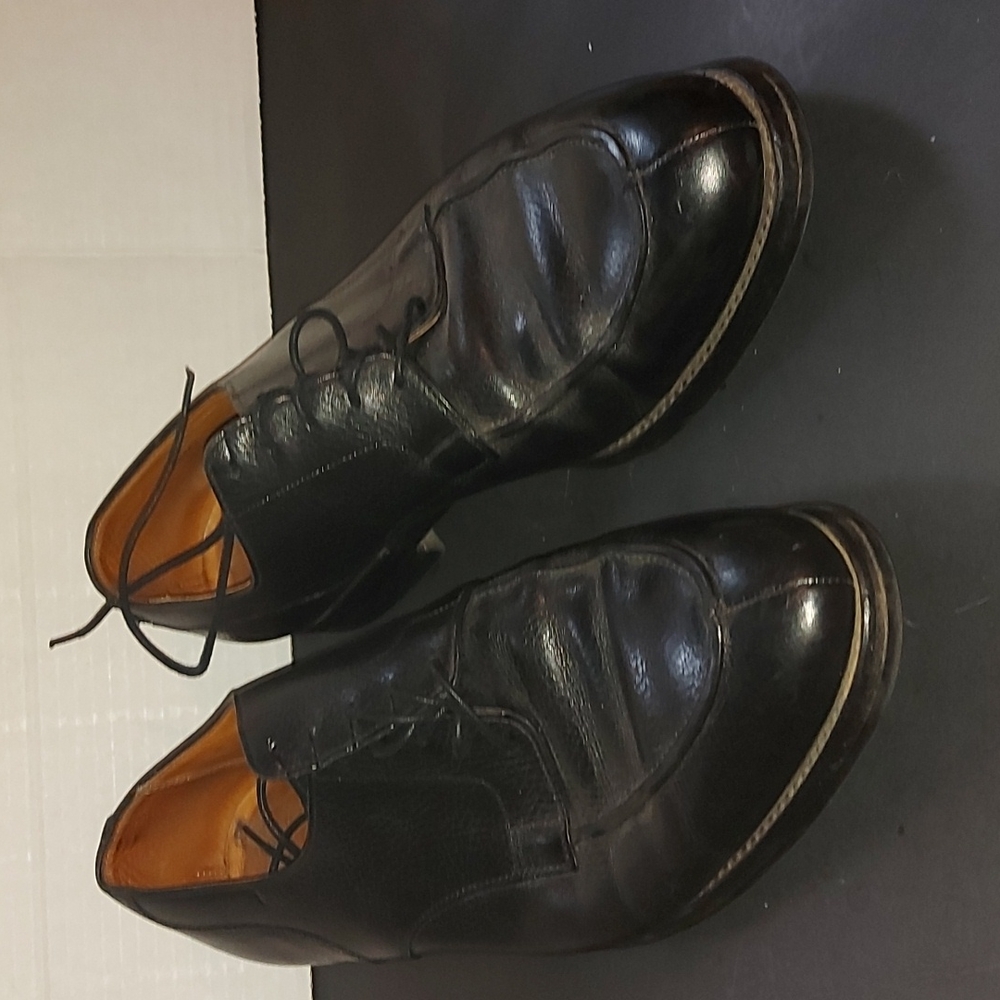 Brooks brothers black leather shoes,  size 12, rubber type sole, good condition